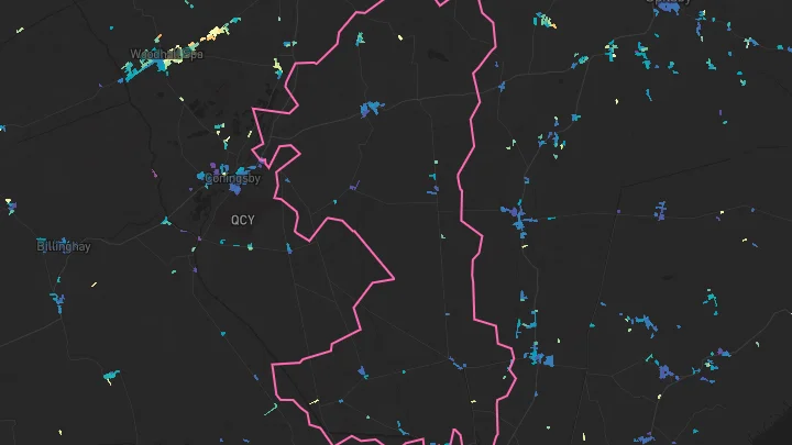 House price heatmap showing property values across Mareham Le Fen