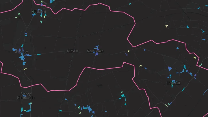House price heatmap showing property values across Stickney