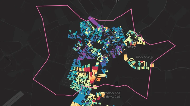 House price heatmap showing property values across Ramsey