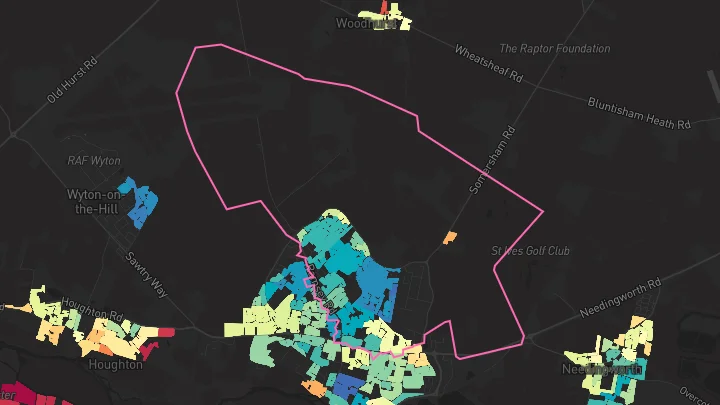 House price heatmap showing property values across St Ives