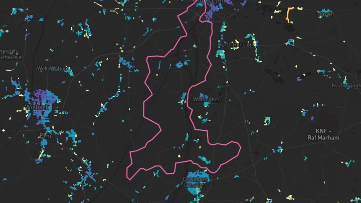 House price heatmap showing property values across West Lynn