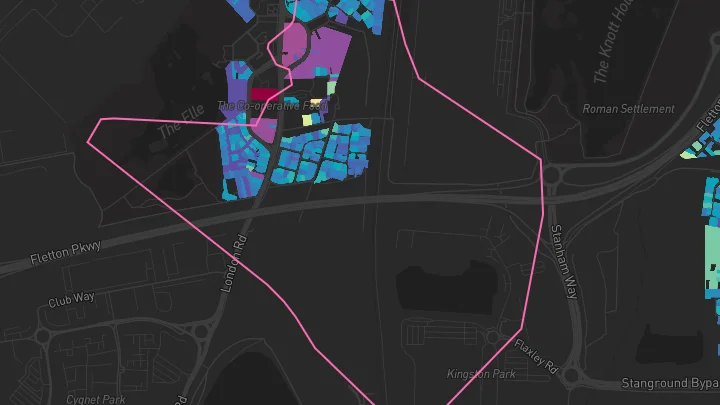 House price heatmap showing property values across Hempsted