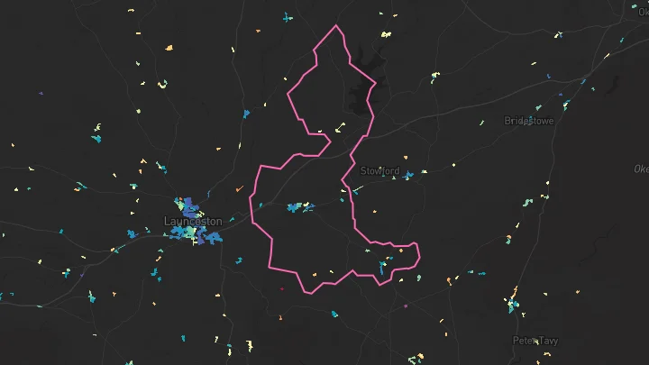 House price heatmap showing property values across Lifton