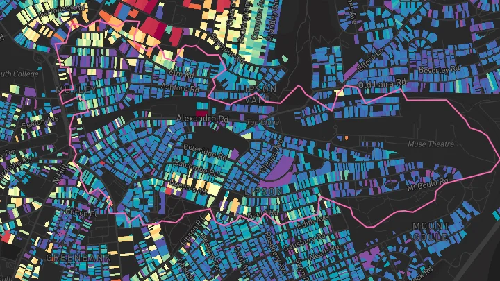 House price heatmap showing property values across Plymouth