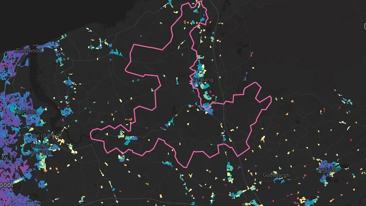 House price heatmap showing property values across Great Eccleston