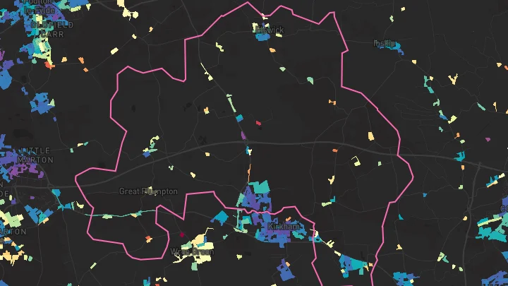 House price heatmap showing property values across Wesham