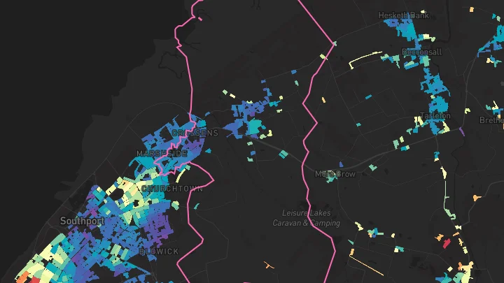 House price heatmap showing property values across Banks