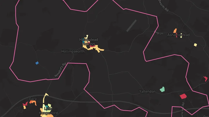 House price heatmap showing property values across Hampstead Norreys