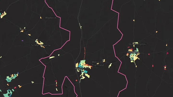 House price heatmap showing property values across Whitchurch