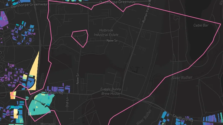 House price heatmap showing property values across Halfway