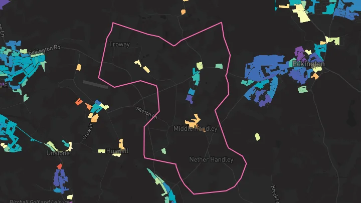 House price heatmap showing property values across Marsh Lane