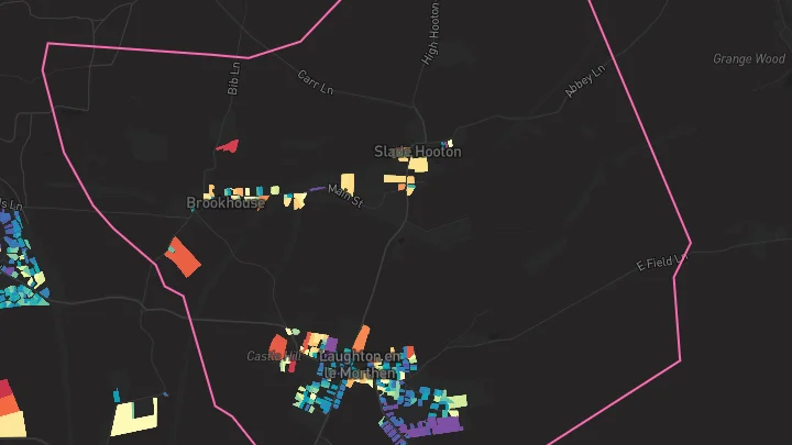House price heatmap showing property values across Laughton