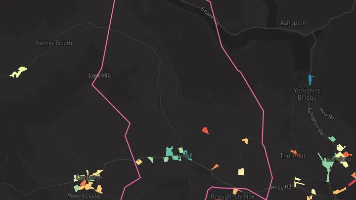House price heatmap showing property values across Hope