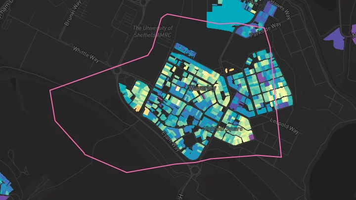 House price heatmap showing property values across Waverley