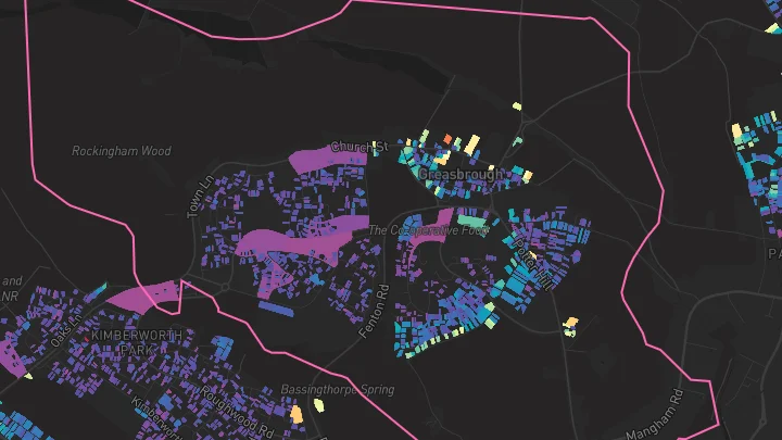 House price heatmap showing property values across Rotherham