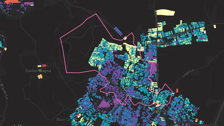 House price heatmap showing property values across Sunnyside
