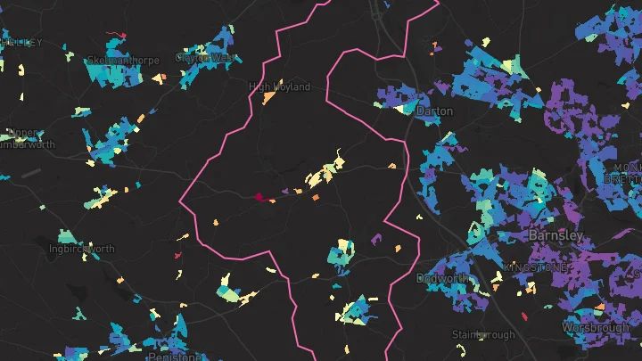House price heatmap showing property values across Silkstone