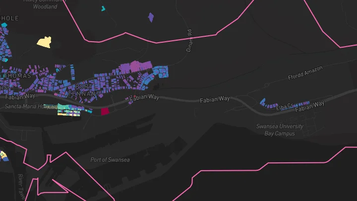House price heatmap showing property values across St Thomas