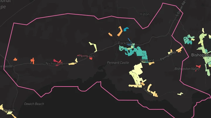 House price heatmap showing property values across Southgate