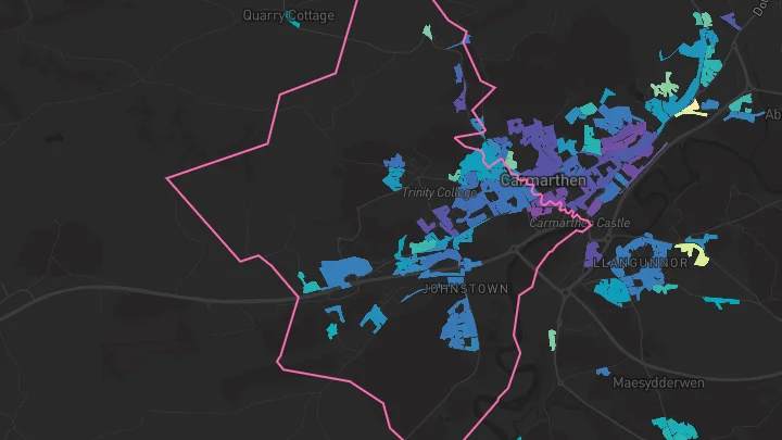 House price heatmap showing property values across Johnstown