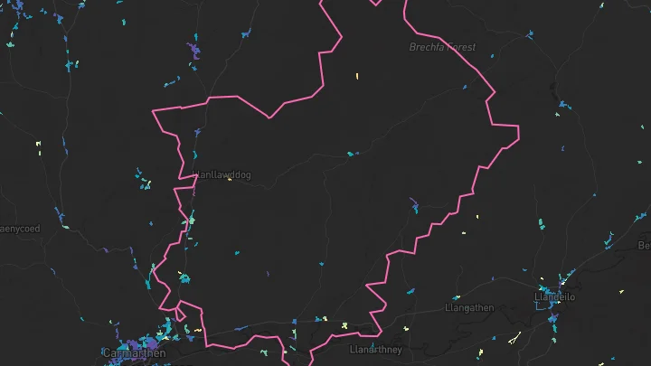 House price heatmap showing property values across Peniel