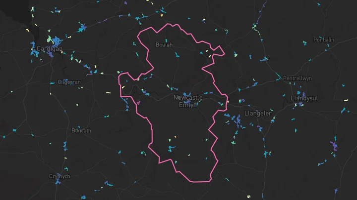 House price heatmap showing property values across Adpar