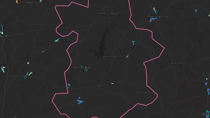 House price heatmap showing property values across Clarbeston Road