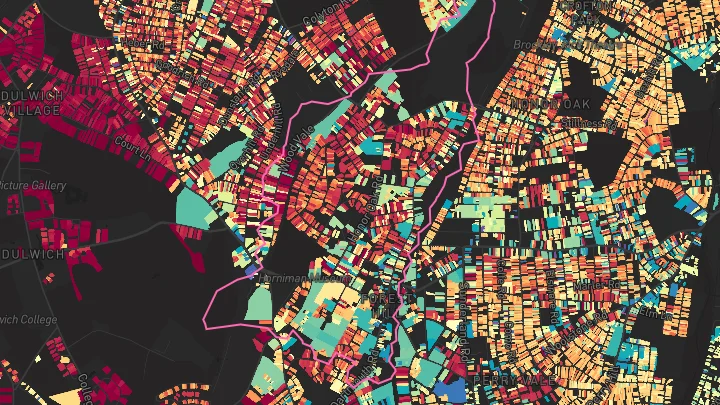 House price heatmap showing property values across Forest Hill
