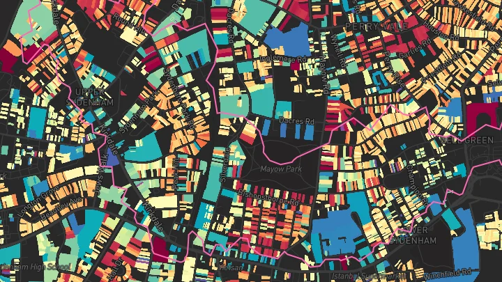 House price heatmap showing property values across Sydenham
