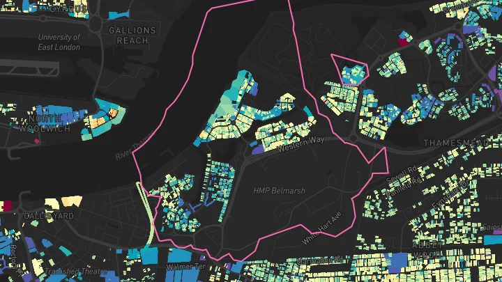 House price heatmap showing property values across Plumstead