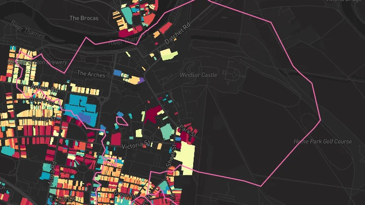 House price heatmap showing property values across Windsor