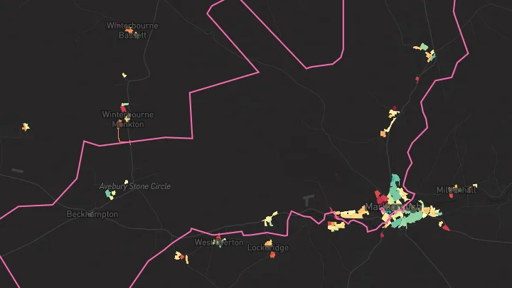 House price heatmap showing property values across Marlborough