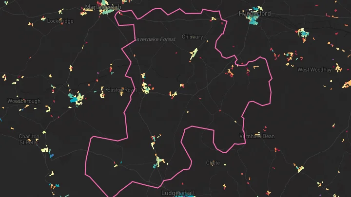 House price heatmap showing property values across Burbage