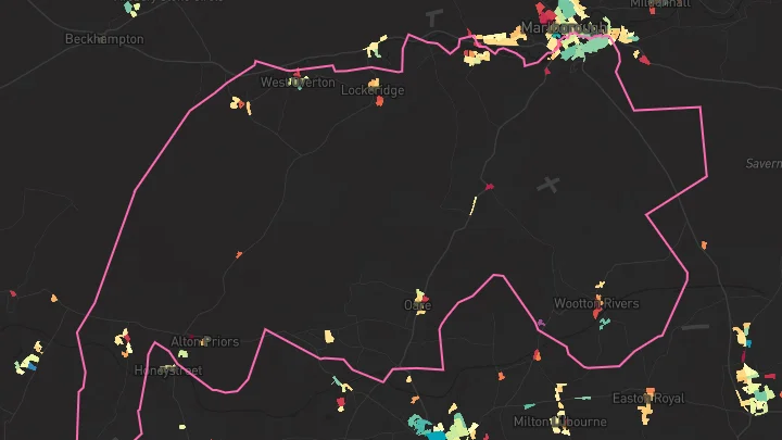 House price heatmap showing property values across Marlborough