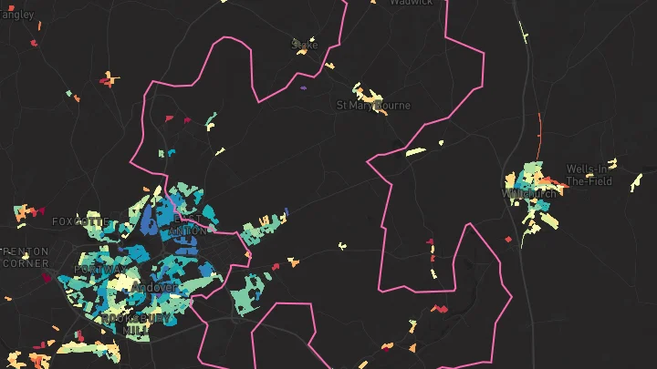 House price heatmap showing property values across Picket Piece