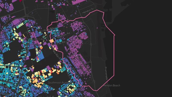 House price heatmap showing property values across Sunderland