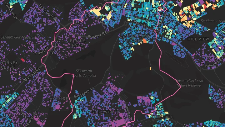 House price heatmap showing property values across Sunderland