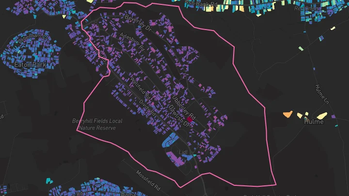 House price heatmap showing property values across Stoke-On-Trent