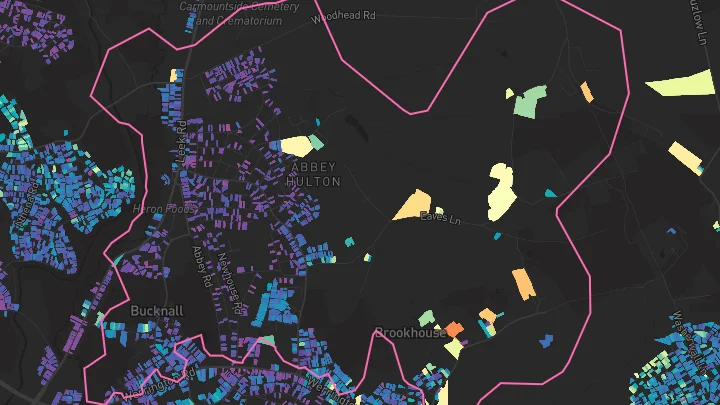House price heatmap showing property values across Stoke-On-Trent