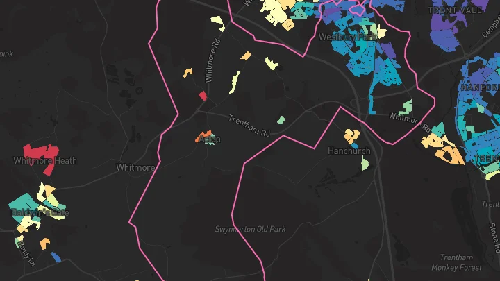 House price heatmap showing property values across Newcastle