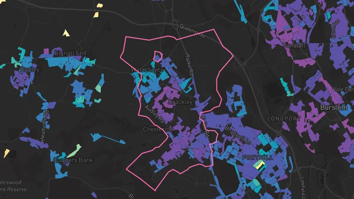 House price heatmap showing property values across Newcastle