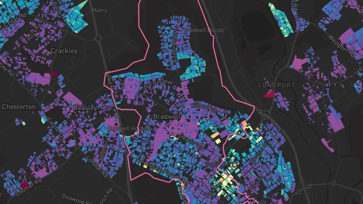 House price heatmap showing property values across Newcastle