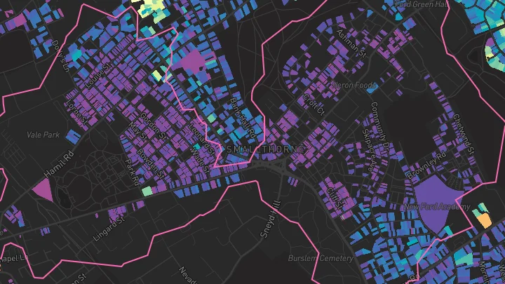 House price heatmap showing property values across Stoke-On-Trent