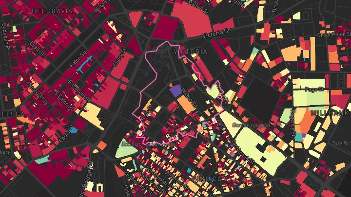House price heatmap showing property values across Victoria