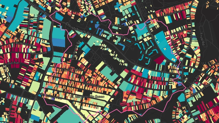House price heatmap showing property values across Streatham Hill