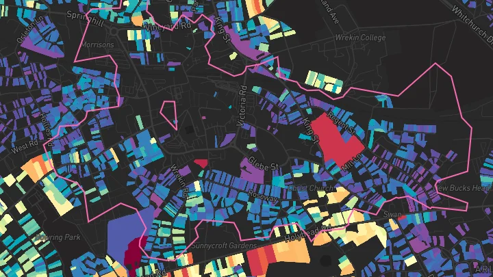 House price heatmap showing property values across Wellington