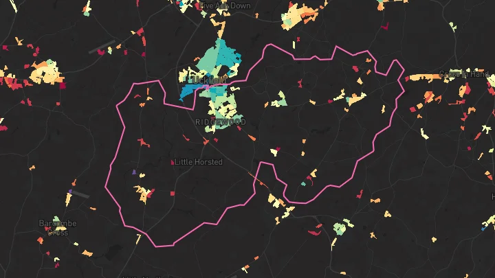 House price heatmap showing property values across Ridgewood