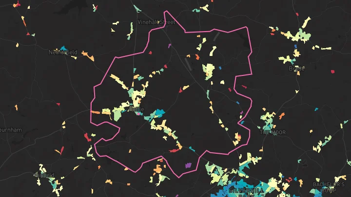 House price heatmap showing property values across Battle