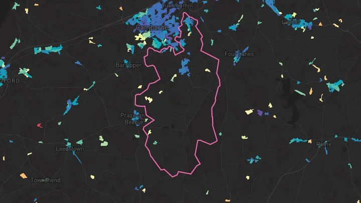 House price heatmap showing property values across Troon