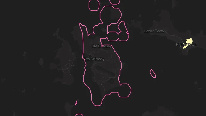 House price heatmap showing property values across Tresco